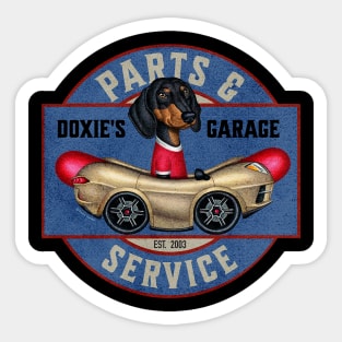 Dachshund's Garage Sticker